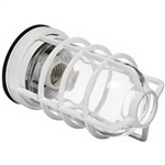RAB VC100GW Vaporproof 100W Incandescent Lamp 120V White Color - With Soda Lime Glass and Wire Clamp Guard