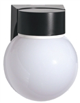 RAB VC100PB/F13 Vaporproof 13W Compact Fluorescent Lamp 120V Satin Aluminum Color with Polycarbonate Globe