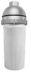 RAB VP100PW-B Vaporproof 75W Incandescent Lamp 120V Black Color - With White Flat Bottom Prismatic Polycarbonate Globe, No Guard