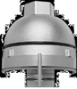 RAB VP2S Vaporproof 200W Incandescent Lamp 120V Silver Color - No Glass, No Guard