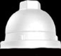 RAB VP2W Vaporproof 200W Incandescent Lamp 120V White Color - No Glass, No Guard