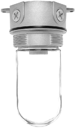 RAB VX100S Vaporproof 150W Incandescent Lamp 120V Silver Color - With Soda Lime Glass, No Guard