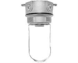 RAB VX200S-3/4 Vaporproof 300W Incandescent Lamp 120V Silver Color - With Soda Lime Glass, No Guard