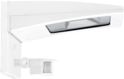 RAB WPLED10MSSW Wallpack Surface Mount 10W LED Lamp, Cool White Light 120V-240V with Mini Sensor, White Color