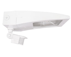 RAB WPLED10MSW Wallpack 10W LED Lamp, Cool White Light 120V-240V with Mini Sensor, White Color