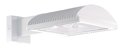 RAB WPLED2T105YW/D10/WS2 105W Full Cutoff LED Wallpack, Type II Light Distribution, Wall Mount, Multi-Level Motion Sensor, 3000K (Warm), 8299 Lumens, 82 CRI, 120V-277V, Dimmable Operation, Not DLC Listed, White Finish