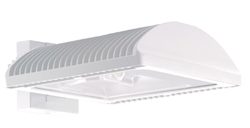 RAB WPLED2T125FXW 125W Full Cutoff LED Wallpack, Type II Light Distribution, Flat Wall Mount, No Photocell, 5000K (Cool), 12571 Lumens, 65 CRI, 120V-277V, Standard Operation, DLC Listed, White Finish