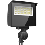 RAB X22-20 10-20W LED Floodlight, 1310-3120 Lumens, 120-277V, 3000K, 4000K and 5000K Color Temperature, 80 CRI, Bronze