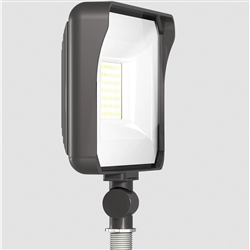 RAB X34-65L/277 64W LED Floodlight, 7250 Lumens, Knuckle Mount, 277V, 5000K Color Temperature, 80 CRI, Bronze