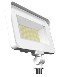 RAB X34MW 65/55/45W LED Floodlight, 6346-9718 Lumens, Knuckle Mount, 3000K/4000K/5000K Color Temperature, 120/277V, White