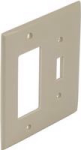 Square D Schneider Electric SLSWP2DTI Dual Cover Plate Deco/Toggle, Ivory Color