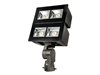 Cooper Streetworks UFLD-L-CA4-180-740-U-66-C-BZ-10K-PR7 180W LED Flood Light, COB Light Engine, 70 CRI, 4000K, 120-277V, NEMA 6H x 6V Wide Distribution, Slipfitter, Bronze, Series 10kV UL 1449 Surge Protective Device, Photocontrol Receptacle