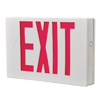 Sure Lites APX7R Thermoplastic LED Exit and Emergency Light, Nickel Cadmium Battery, Red Letters, White Housing