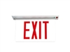 Sure Lites EUR61G LED Edge Lit Exit Sign, Recessed Mount, AC Only, Single Face Clear, Green Letter, Anodized Aluminum