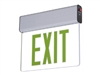 Sure Lites EUS62G LED Edge Lit Exit Sign, Surface Mount, AC Only, Double Face Mirror, Green Letter, Anodized Aluminum