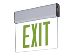 Sure Lites EUS62G LED Edge Lit Exit Sign, Surface Mount, AC Only, Double Face Mirror, Green Letter, Anodized Aluminum