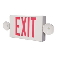 Sure Lites LPXC25R3 LED Polycarbonate Emergency Light Exit Sign Combo, 25 Feet Coverage, 3 Watts Remote Capacity, No Self-Diagnostics, White Housing