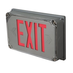Sure Lites UX71WHSD Battery Operated Exit Sign, Single Face, White Housing, Not Hazardous Location