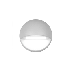WAC Lighting 3011-30WT Deck and Patio Circle LED Light, 3000K Color Temperature, 90 CRI, White on Aluminum