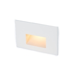 WAC Lighting 4011-27WT 12V Rectangle Step Light, 2700K Color Temperature, 90 CRI, White on Aluminum