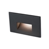 WAC Lighting 4011-AMBK 12V Rectangle Step Light, Amber, Black on Aluminum