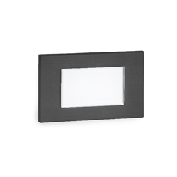 WAC Lighting 4071-27BK 12V Rectangle LED Step and Wall Light, 2700K Color Temperature, Black on Aluminum