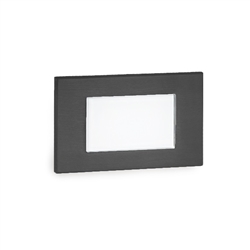 WAC Lighting 4071-AMBK 12V Rectangle LED Step and Wall Light, Amber Color Temperature, Black on Aluminum