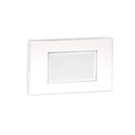 WAC Lighting 4071-AMWT 12V Rectangle LED Step and Wall Light, Amber Color Temperature, White on Aluminum