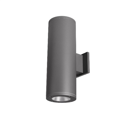 WAC Lighting DS-WD06-F27A-GH Tube Architectural 18" LED Outdoor Wall Sconce, Away from the Wall, 2700K Color Temperature, 85 CRI, Graphite