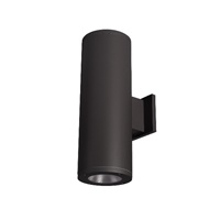 WAC Lighting DS-WD06-F27B-BK Tube Architectural 18" LED Outdoor Wall Sconce, Towards the Wall, 3500K Color Temperature, 85 CRI, Black