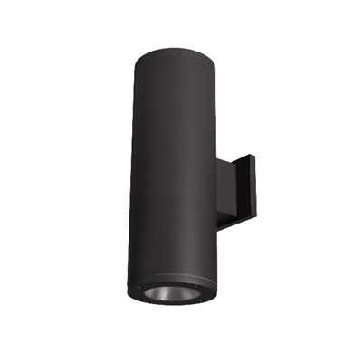 WAC Lighting DS-WD06-F27C-BK Tube Architectural 18" LED Outdoor Wall Sconce, One Side Each, 3500K Color Temperature, 85 CRI, Black