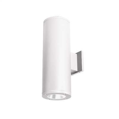 WAC Lighting DS-WD06-F27C-WT Tube Architectural 18" LED Outdoor Wall Sconce, One Side Each, 4000K Color Temperature, 85 CRI, White