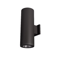 WAC Lighting DS-WD06-F30S-BK Tube Architectural 18" LED Outdoor Wall Sconce, Straight Up and Down, 33 Degree Beam Angle, 2700K Color Temperature, 90 CRI, Black