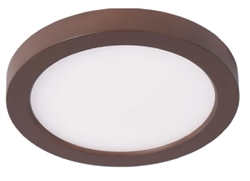 WAC Lighting FM-05RN-930-BZ 5" LED Round Ceiling and Wall Mount, 12W, 3000K Color Temperature, 90 CRI, 1050 Lumens, Bronze