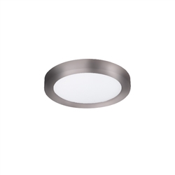 WAC Lighting FM-05RN-930-NI 5" LED Round Ceiling and Wall Mount, 12W, 3000K Color Temperature, 90 CRI, 1050 Lumens, Nickel