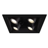 WAC Lighting MT-4LD226T-BK 4" LED Precision Multiples Trim for Adjustable Spot 4 Light (2x2) Housing, Black