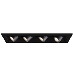 WAC Lighting MT-4LD416T-BK 4" LED Precision Multiples Trim for Adjustable Spot 4 Light Housing, Black