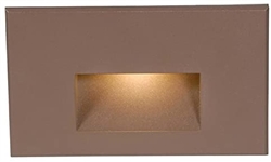 WAC Lighting WL-LED100-C-BBR 3.5W Horizontal Rectangle LED Step Light, 120V, 3000K Color Temperature, Bronze on Brass