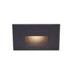 WAC Lighting WL-LED100C-BK 3.5W Horizontal Rectangle LED Step Light, 120V, 3000K Color Temperature, Black on Aluminium