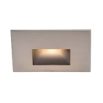 WAC Lighting WL-LED100C-BN 3.5W Horizontal Rectangle LED Step Light, 120V, 3000K Color Temperature, Brushed Nickel on Aluminium