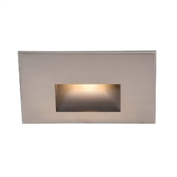 WAC Lighting WL-LED100C-BN 3.5W Horizontal Rectangle LED Step Light, 120V, 3000K Color Temperature, Brushed Nickel on Aluminium