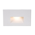 WAC Lighting WL-LED100C-WT 3.5W Horizontal Rectangle LED Step Light, 120V, 3000K Color Temperature, White on Aluminum