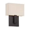 WAC Lighting WS-13107-BO 7" 5.5W LED Manhattan Wall Sconce, 2700K Color Temperature, 90 CRI, 280 Lumens, Brushed Bronze