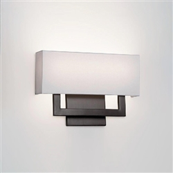 WAC Lighting WS-13115-BO 15" 10W LED Manhattan Wall Sconce, 2700K Color Temperature, 90 CRI, 840 Lumens, Brushed Bronze