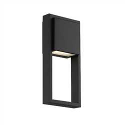 WAC Lighting WS-W15912-BK 10W 12" Archetype Outdoor LED Wall Sconce, 3000K Color Temperature, 90 CRI, 331 Lumens, Black
