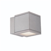 WAC Lighting WS-W2504-AL 16W Rubix Single LED Wall Mount, 3000K Color Temperature, 90 CRI, 750 Lumens, Brushed Aluminum