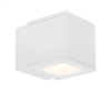WAC Lighting WS-W2504-WT 16W Rubix Single LED Wall Mount, 3000K Color Temperature, 90 CRI, 750 Lumens, White