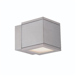 WAC Lighting WS-W2505-AL 30W Rubix Double LED Wall Mount, 3000K Color Temperature, 90 CRI, 1400 Lumens, Brushed Aluminum