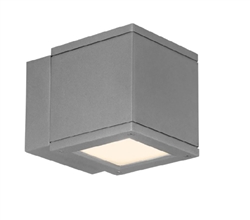 WAC Lighting WS-W2505-GH 30W Rubix Double LED Wall Mount, 3000K Color Temperature, 90 CRI, 1400 Lumens, Graphite