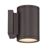 WAC Lighting WS-W2604-BZ 6.5" Tube Double LED Light Outdoor Wall Sconce, 16W, 800 Lumens, 3000K Color Temperature, 90 CRI, Bronze